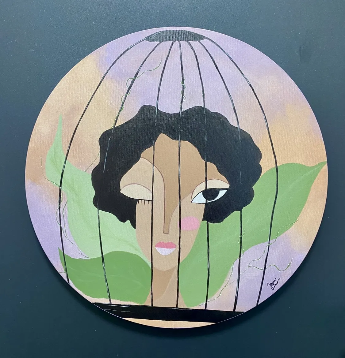 Depriváció – Jenna Zenira akril festmény, 50 cm