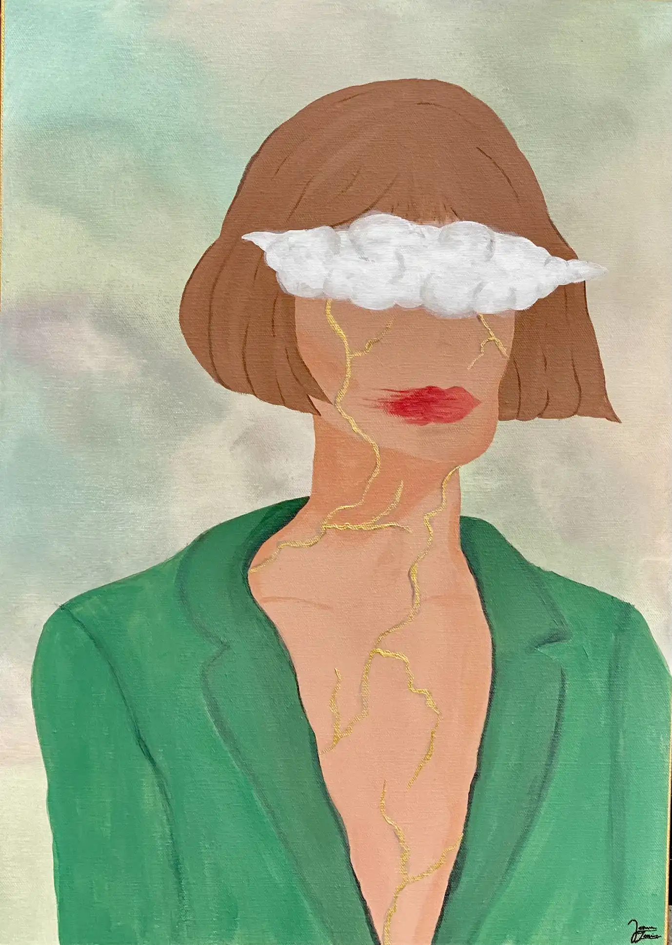 Disszociáció – Jenna Zenira akril festmény, 50×70 cm