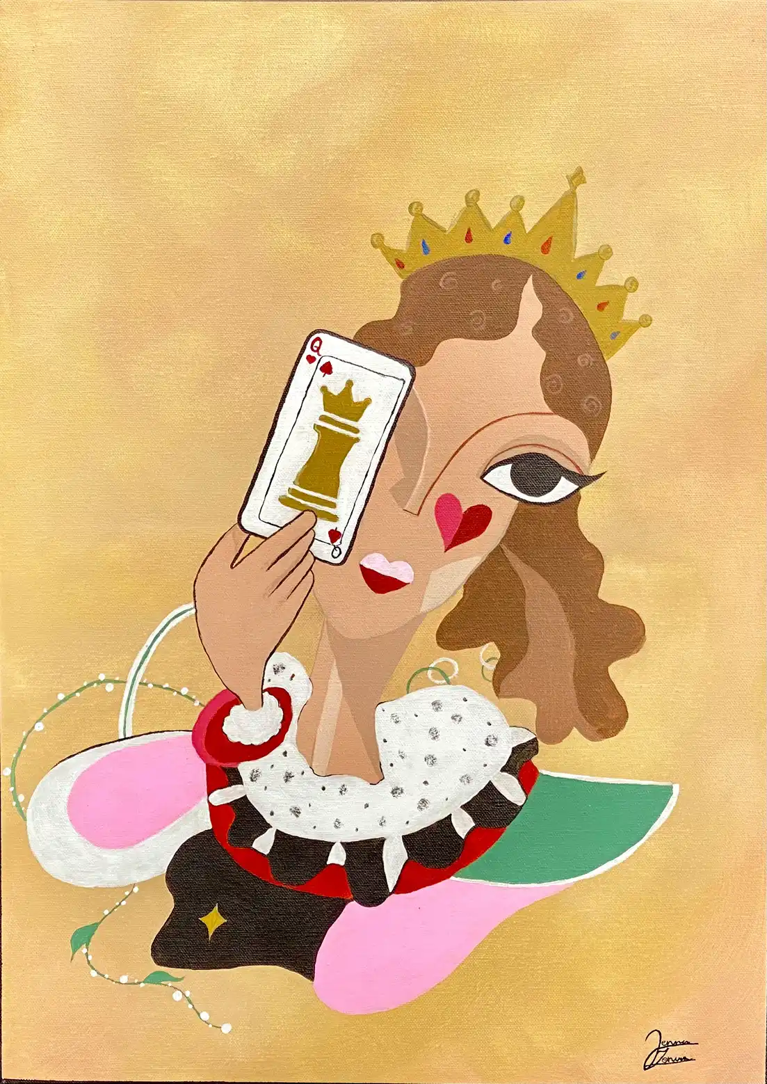 Disszonancia – Jenna Zenira akril festmény, 50×70 cm